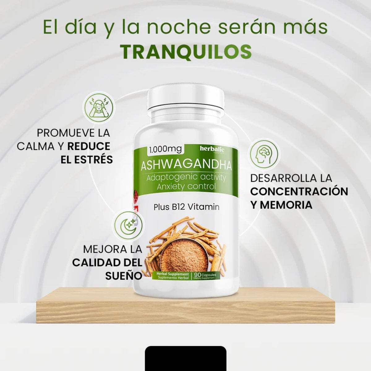 Ashwagandha 1000 mg Regula el Cortisol🌩️Alivia el estrés 🌿y la ansiedad🤯 - OFERTA ESPECIAL SOLO ESTA SEMANA 💊