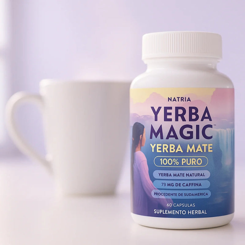 OFERTA ESPECIAL 2X1 Cápsulas 100% de yerba mate: energía limpia, salud intestinal | Cafeína natural Yerba Magic con 60 porciones