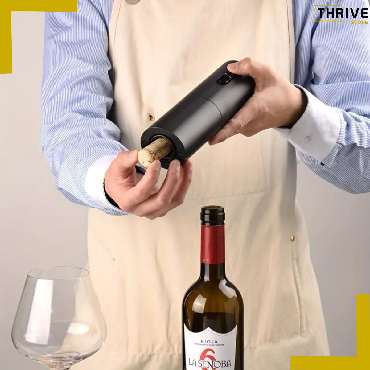 CorkMaster™ – El Destapa corchos Eléctrico que Combina Estilo y Facilidad