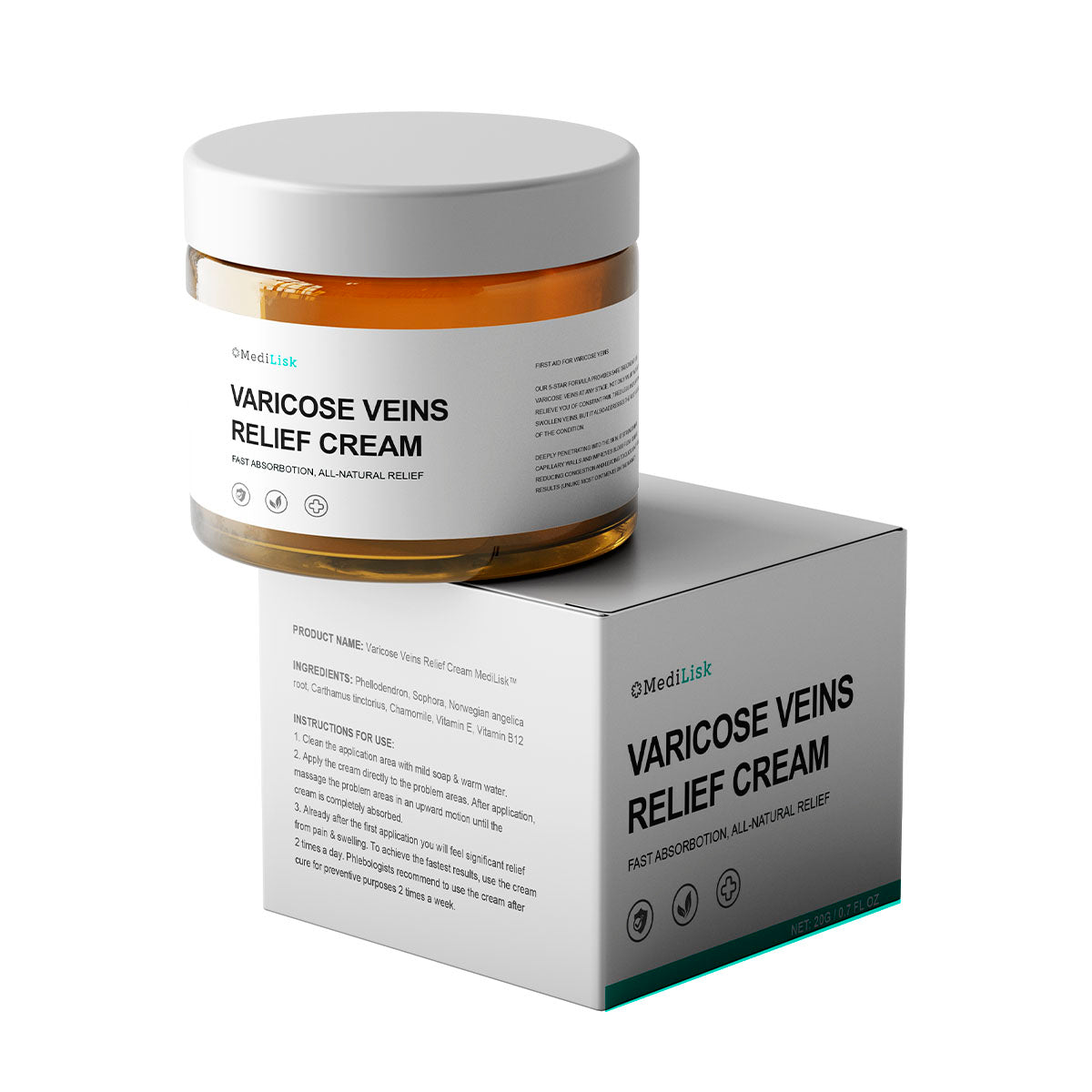 Crema para aliviar las venas varicosas MediLisk™