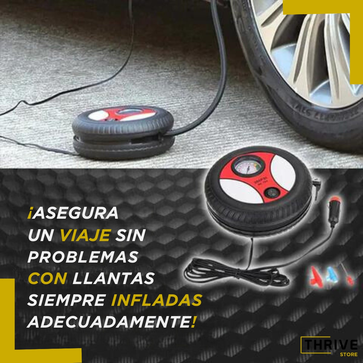 CompactAir™ - Inflador De Llantas Compresor Carro Portátil 12v / 260 Psi