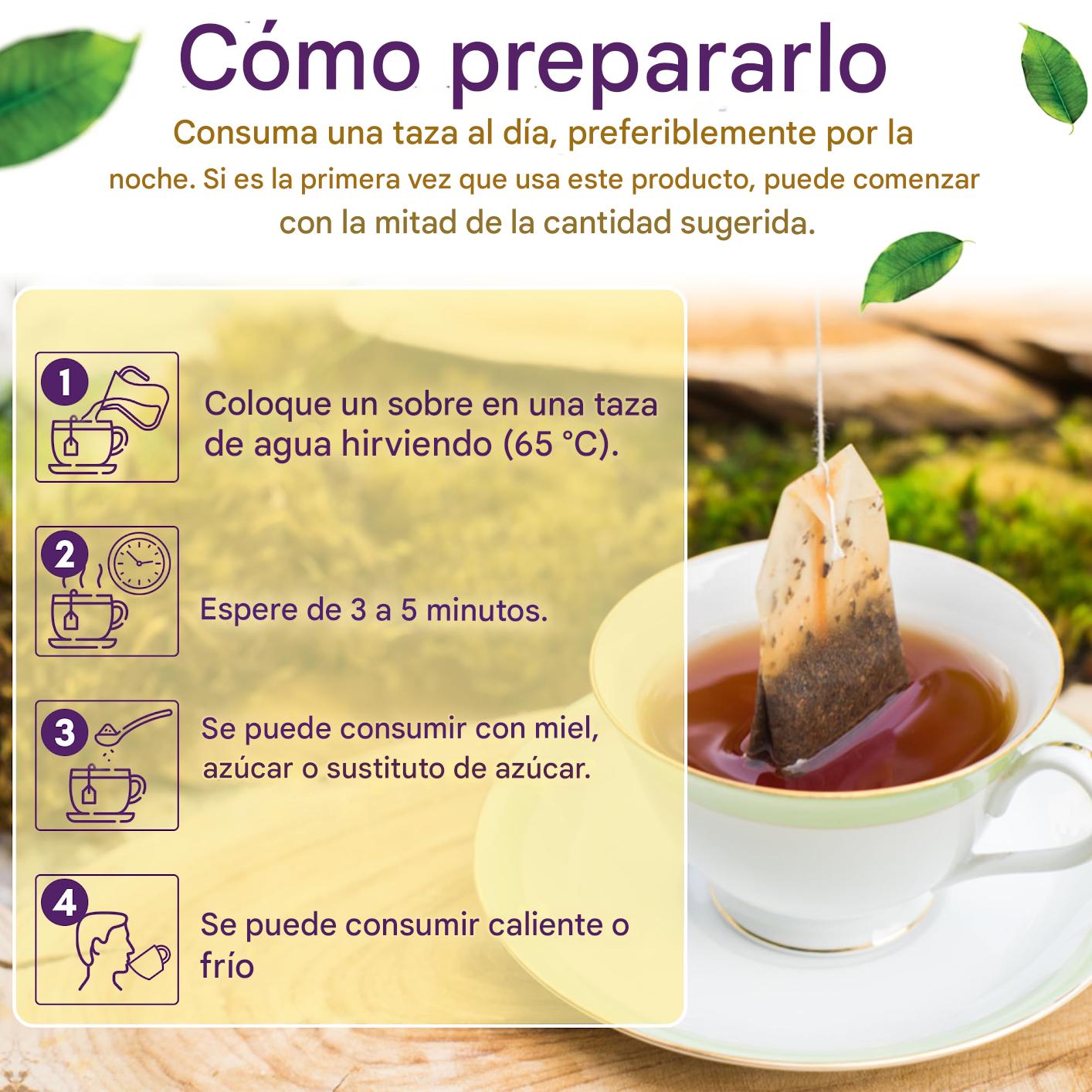 Té GN+Vida CHUPA Panza, a base de raíz de jengibre, piña, linaza y canela