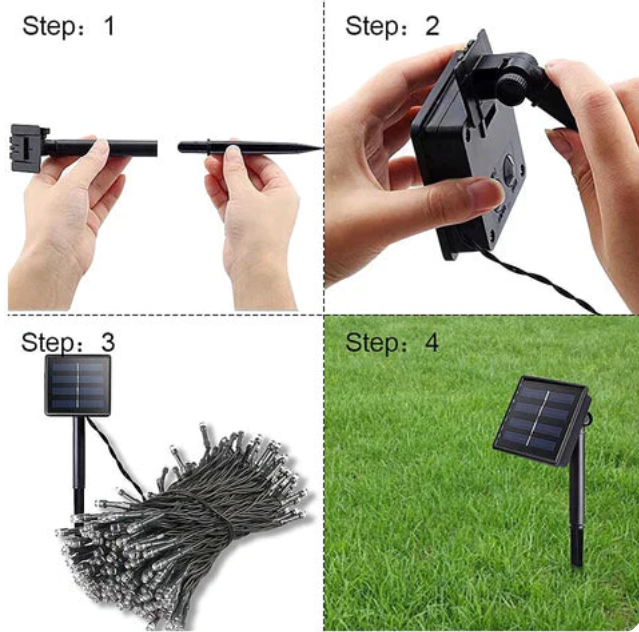 🌟🎄GUIRNALDA NAVIDEÑA SOLAR DE LUCES LED (20 Metros)🎄🌟