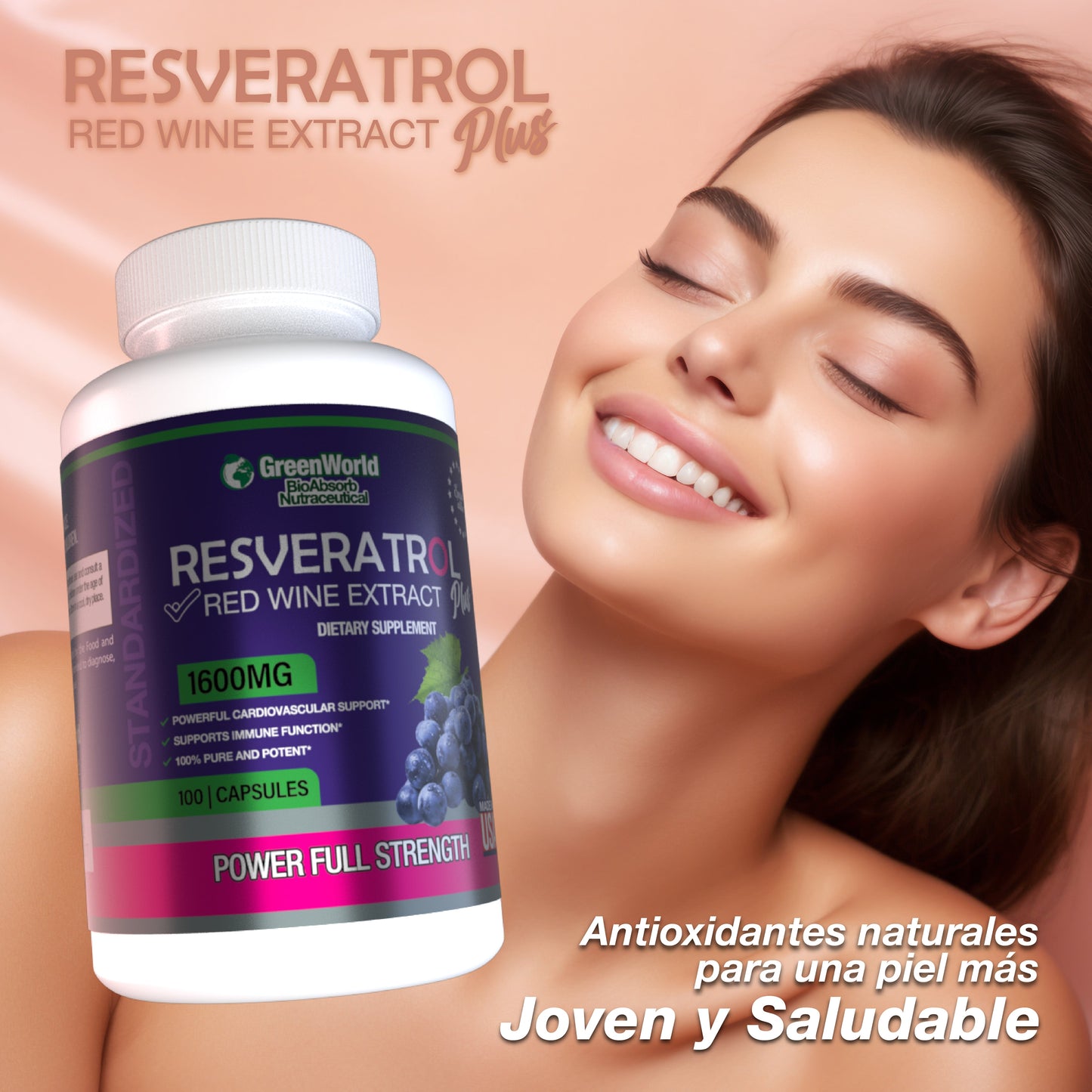 - RESVERATROL PLUS x 90 Cápsulas 💊 Antioxidante Poderoso