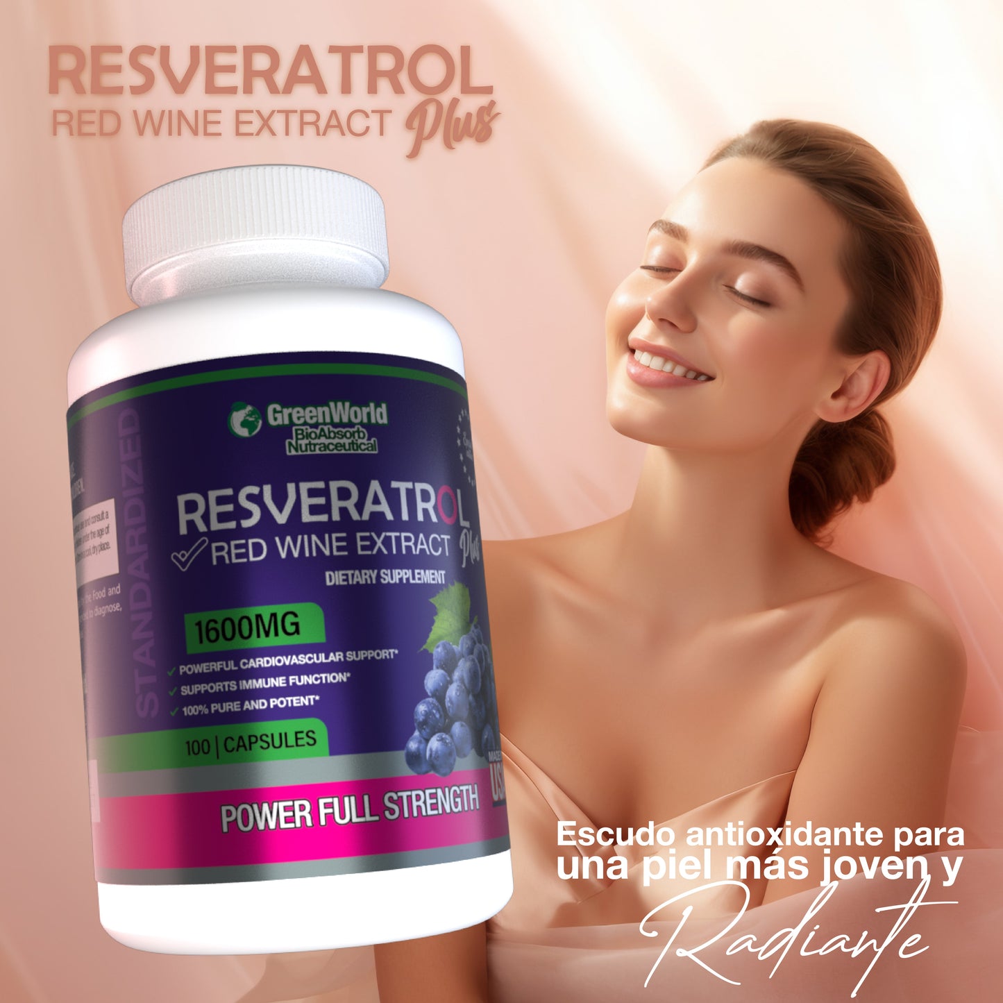 - RESVERATROL PLUS x 90 Cápsulas 💊 Antioxidante Poderoso