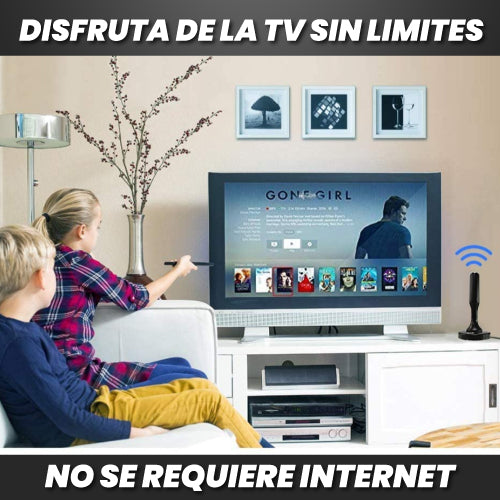 ANTENA HDTV 4K / +12 mil canales + Rack De Regalo