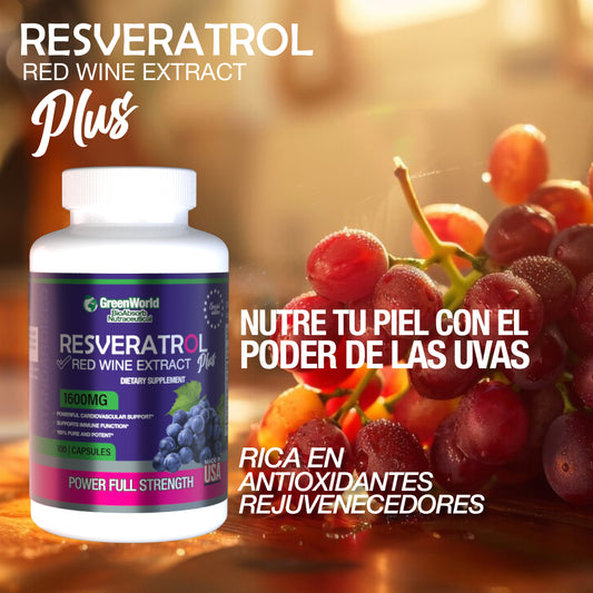 - RESVERATROL PLUS x 90 Cápsulas 💊 Antioxidante Poderoso